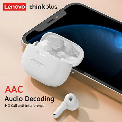 %100 Orijinal Lenovo Kulaklıklar Kablosuz Bluetooth 5.2 Kulaklıklar HiFi Stereo Gürültü Azaltma Kulaklıkları Dokunmatik Kontrol 250mAH Yeni