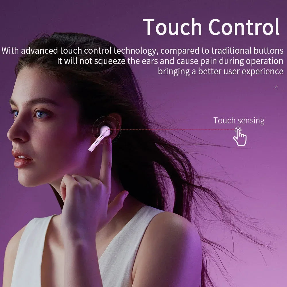 Orijinal XIAOMI J18 Kulaklık Kablosuz Kulaklık Bluetooth Kulaklıklar Stereo Spor Oyun TWS Kulak İçi Kulaklıklar Mikrofonlu Dokunmatik