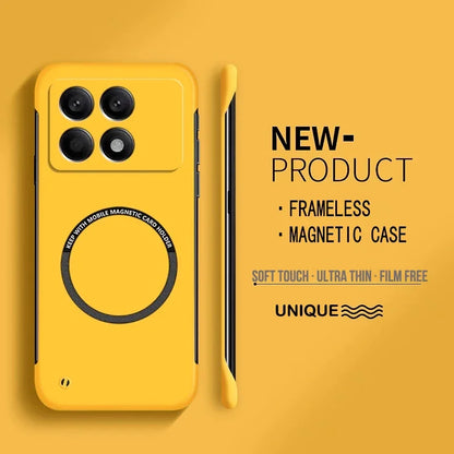 NEW Ultra Thin Hard PC Magnetic Frameless Phone Case for Xiaomi POCO X7 Pro X7 X F M 6 5 Pro 4G 5G Matte Pure Color Solid Cover