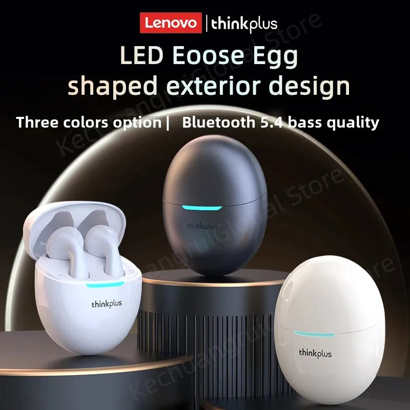 2025 Orijinal Lenovo LP48 TWS Kulaklık Kablosuz Bluetooth 5.4 Kulaklık Yarım Kulak İçi Gürültü Azaltma Huawei iPhone İçin Ücretsiz Kulaklıklar