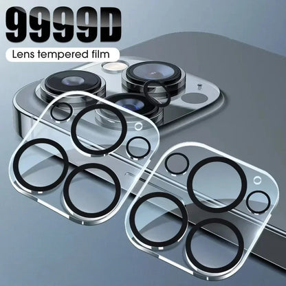iPhone 16, 15, 14, 13 Pro Max Plus Mini Kamera Lens Koruyucu Siyah Daire Koruyucu Lens Film Kapağı için 1-5 Adet Temperli Cam