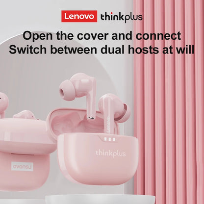 %100 Orijinal Lenovo Kulaklıklar Kablosuz Bluetooth 5.2 Kulaklıklar HiFi Stereo Gürültü Azaltma Kulaklıkları Dokunmatik Kontrol 250mAH Yeni