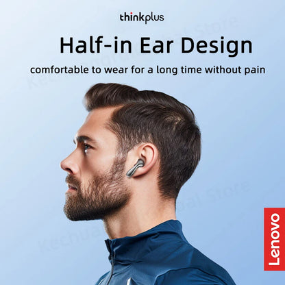 2025 Orijinal Lenovo LP48 TWS Kulaklık Kablosuz Bluetooth 5.4 Kulaklık Yarım Kulak İçi Gürültü Azaltma Huawei iPhone İçin Ücretsiz Kulaklıklar