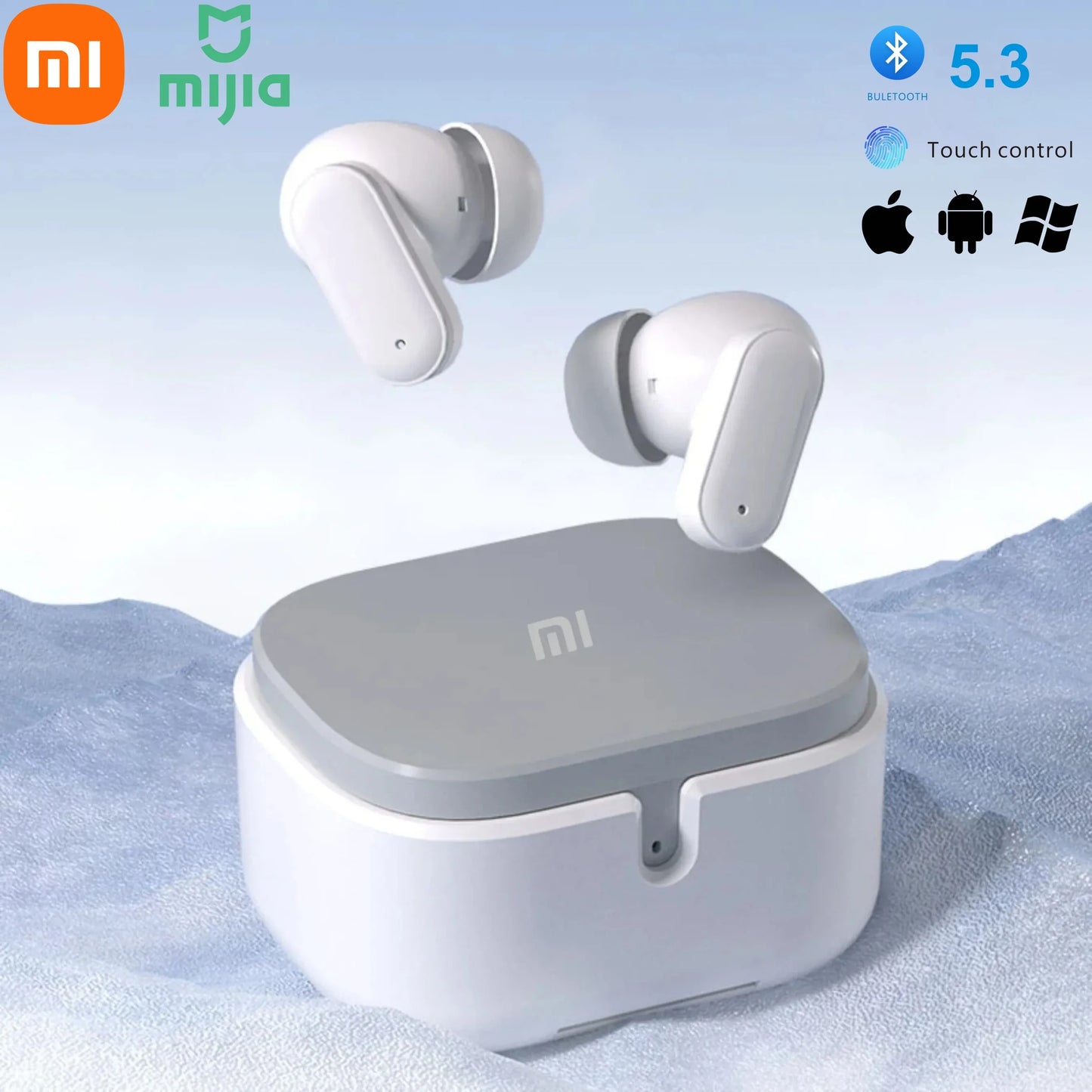 Xiaomi Auricular Kablosuz Bluetooth Kulaklıklar Kulak İçi Gürültü Azaltma Spor Su Geçirmez Android, iOS ve PC için Uzun Pil Ömrü