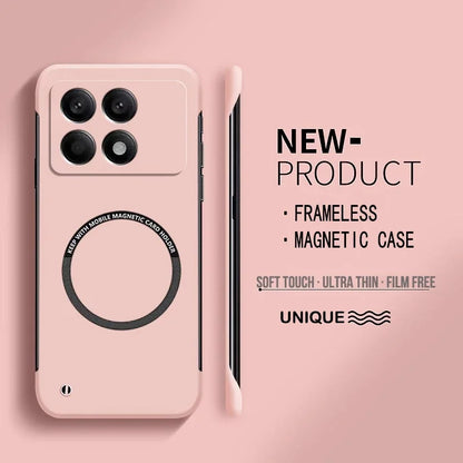 NEW Ultra Thin Hard PC Magnetic Frameless Phone Case for Xiaomi POCO X7 Pro X7 X F M 6 5 Pro 4G 5G Matte Pure Color Solid Cover